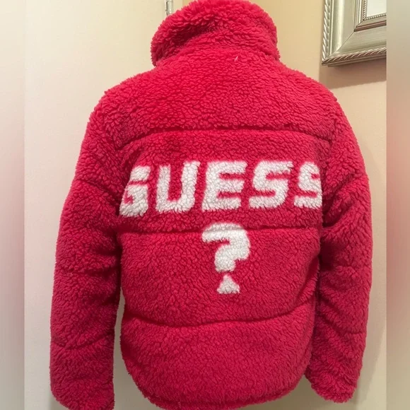 NWOT GUESS Charis Hot Pink Reversible Jacket - Picture 2 of 10
